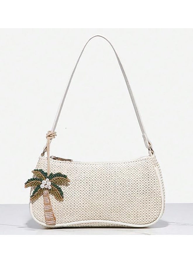 ميدالية مفاتيح شجرة النخيل باللون الوطني السعودي مصنوعة يدوياً بتصميم لامع وملون من الخرز مع حزام متعدد الاستخدامات لحقيبة المفاتيح وسحر السيارة للاستخدام اليومي كهدية في احتفالات العيد الوطني والتجمعات الاحتفالية ومجموعة الهدايا التذكارية - Image 3